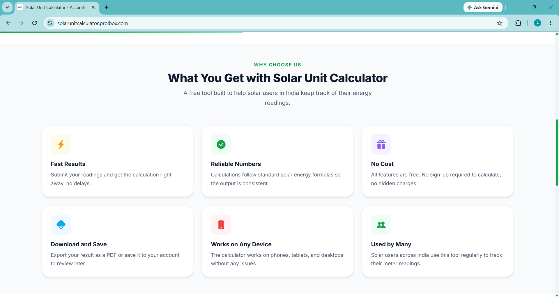 Advanced Solar Unit Calculator - Screenshot 3